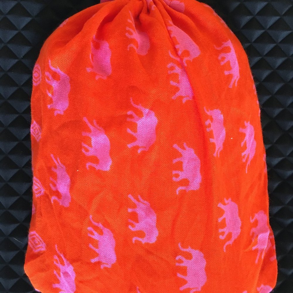 Stella and Dot Pink/Orange Preppy Elephant Scarf